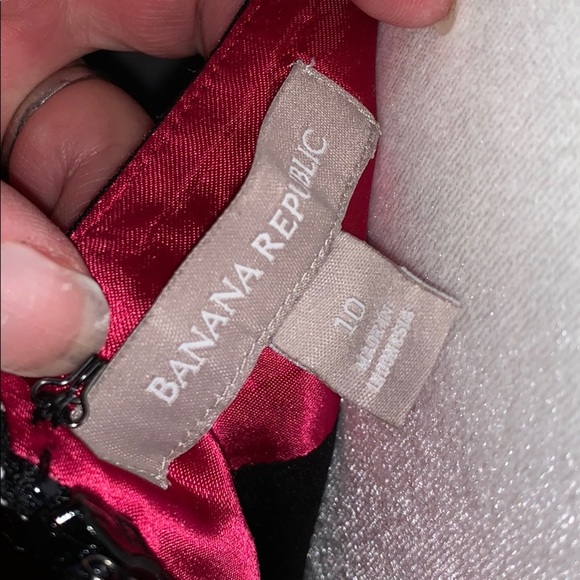 Banana Republic B/W Skirt Tiny Print w/Bow - Picture 8 of 8